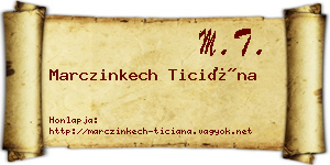 Marczinkech Ticiána névjegykártya